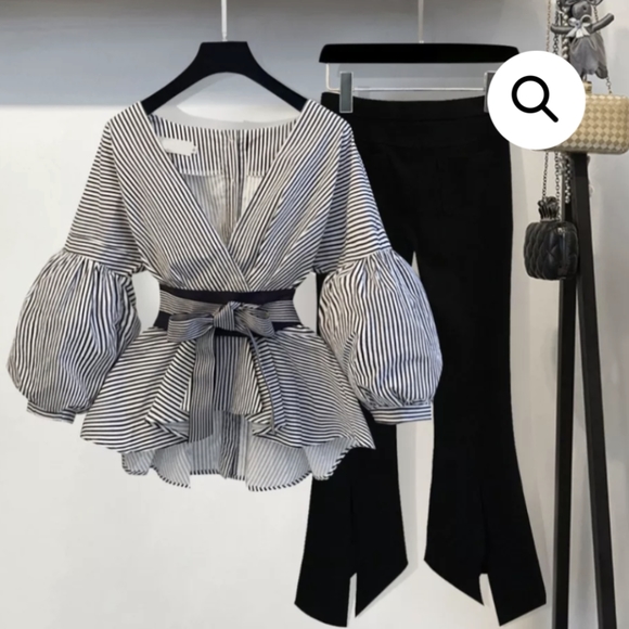 NWT WINTER STREET FASHION BUSINESS CHIC ME PUFF SLEEVE BLOUSE S:SMALL-LARGE - Picture 5 of 13